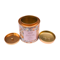 Boîte de conserve à double couvercle imprimée sur mesure avec couvercle intérieur gaufré Gravure sur métal Impression offset pour thé en vrac Collations Bonbons