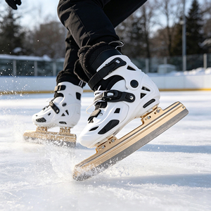 Patins à <span class=keywords><strong>glace</strong></span> à vitesse réglable pour adultes débutants, lame en acier au carbone, cadre en aluminium, patins à <span class=keywords><strong>glace</strong></span> d'extérieur, pointures 36-45 - Product Image 3