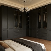 Armoire sur mesure de luxe, style provincial français, autoportante, gain de place, grande capacité, pour chambre d'appartement