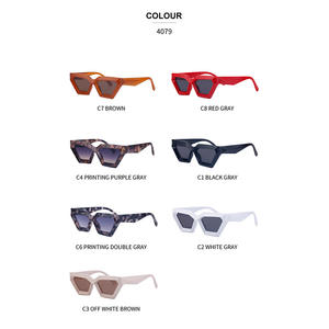 Nouvelles lunettes de soleil de style européen et américain à petite monture, unisexe, monture en PC, protection UV400, tenues tendance KD 4079 - Product Image 3