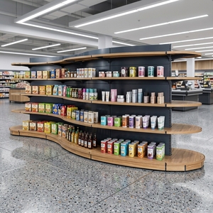 Scaffale a 3-6 Ripiani in Ferro Tipo <span class=keywords><strong>S</strong></span> per Negozi di Liquori, Colore Nero e Bianco, Facile Installazione, 100Kg per Ripiano, per Boutique, Minimarket, Farmacie e Supermercati - Product Image 5
