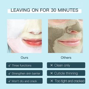 قناع وجه للتجميل منظف مسام القنب طين البنتونيت ماتشا لتبييض البشرة قناع طين من الصلصال علامة تجارية خاصة مستحضرات تجميل - Product Image 6