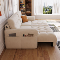 Nuevo Modelo 2025: Sofá Cama Eléctrico Reclinable Multifuncional Color Crema, Doble Uso, Extensible, Moderno, para Sala de Estar