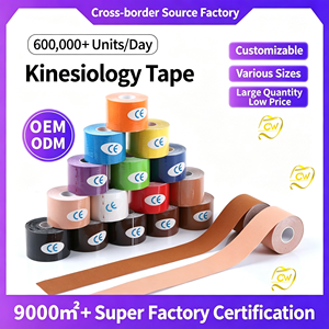 Nastro Kinesiologico Sportivo Impermeabile da 50mm, Benda Atletica per Recupero Muscolare, Protezione e Sollievo dal Dolore, Fasciatura Elastica per Tennis e Palestra - Product Image 2