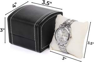 กล่องเก็บนาฬิกาข้อมือหนัง PU ราคาโรงงาน ขายส่ง กล่องโชว์นาฬิกาหนังแบบม้วน 1 ช่อง สั่งทำโลโก้ได้ - Product Image 2