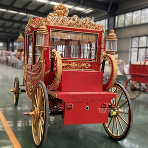 Transport de chevaux de mariage touristique royal 4 roues 4-6 personnes citrouille LRD lumières - Product Image 3