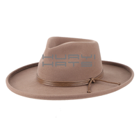 Huayihats luxe 100 laine crayon bord Fedora chapeaux pour large bord avec accessoires bandes pour fêtes pêche entreprise OEM/ODM
