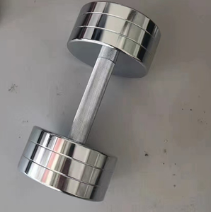 PINJIAN <span class=keywords><strong>Haltères</strong></span> en Acier Électroplaqué Tête Ronde Fonte d'Acier Pure Acier Rond Solide Équipement de Fitness <span class=keywords><strong>Poids</strong></span> Lourds - Product Image 3