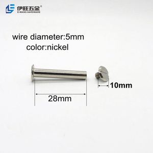 YIWANG Metal Silver Plated Stud Chicago Screws for Scrapbook Album - Product Image 3