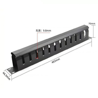 Panel de gestión de cables de 1U y 19 pulgadas con 12 vías y 24 puertos para montaje en rack, organizador de cables de fibra óptica para gabinetes de red de servidores