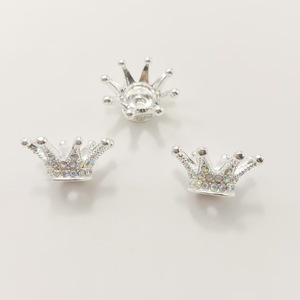 Crown Alloy Pendant Keychain Diamond Encrusted Mobile Phone Strap DIY Jewelry Accessory - Product Image 4
