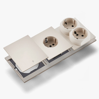Interruptores y Enchufes de Pared WESA Ultrafinos con Botón Pulsador de 1/2/3 Vías, Enchufe Europeo de 1/2 Vía, Combinación Libre, Diseño Moderno de Lujo