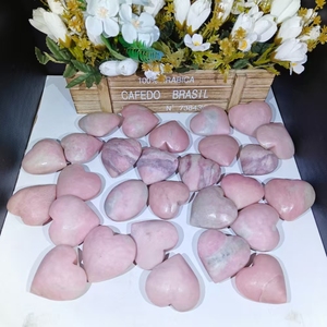 Tinh thể tự nhiên chất lượng cao giá bán buôn hồng <span class=keywords><strong>OPAL</strong></span> hình trái tim đá cho trang trí nội thất - Product Image 1