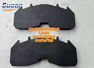 Plaquettes de frein à disque WVA29087 personnalisées en usine SUCAN pour camions européens Benz Volvo Scania MAN DAF <span class=keywords><strong>SAF</strong></span>, 70 000 kilomètres - Product Image 4