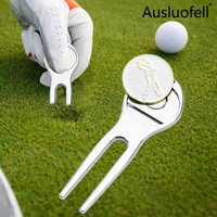 Outil de réparation de golf de haute qualité avec logo gravé, fourche à divots en métal durable