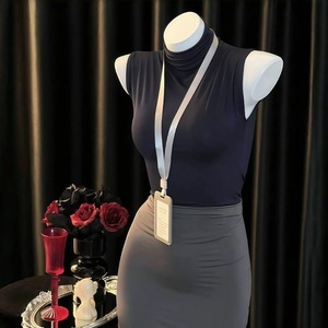 Conjunto de Lencería Sexy de Secretaria, Uniforme OL, Puro Deseo, Pasión en el Dormitorio, Sin Desprenderse, Tallas Grandes, Poliéster Dobby, ODM - Product Image 2