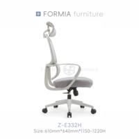 Chaise de bureau ergonomique pivotante de direction, design moderne, avec certification Bifma Greengurad, vente en gros d'usine