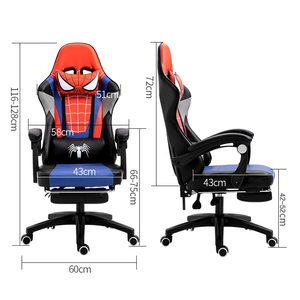 Fauteuil inclinable ergonomique en cuir PU personnalisé <span class=keywords><strong>Spider</strong></span> <span class=keywords><strong>Man</strong></span> pour jeux d'ordinateur Chaises de jeu de course Silla Gamer - Product Image 2
