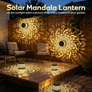 Lampes solaires de chemin IP44, petit modèle, blanc chaud, avec batterie incluse, style Art Déco, LED pour jardin extérieur et aménagement paysager - Product Image 4
