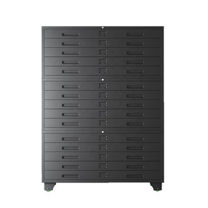 Office steel archival flat plan file cabinet 15 drawers storage unit engineering chart drawing drafting paper storage cabinet