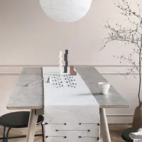 Iskandinav tarzı fas siyah-beyaz saçaklı masa örtüsü fabrika ucuz özelleştirilebilir siyah-beyaz serisi masa koşucu