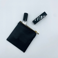 Pochette en similicuir PU avec logo personnalisé, porte-monnaie, porte-maquillage, sac à câbles avec fermeture éclair