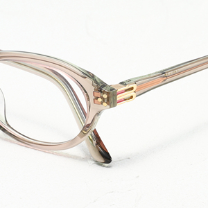Gafas de ojo de gato con montura completa de acetato verde sólido, anti-UV, para adultos, unisex, forma ovalada, corrección de la visión - Product Image 2