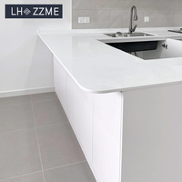 Ensemble d'armoires de cuisine modernes en contreplaqué blanc sur mesure avec évier, facile à installer, écologique, cuisines entièrement équipées pour appartement