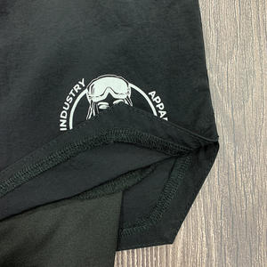 Gran oferta, pantalones cortos de entrenamiento atléticos negros con estampado personalizado para hombre, pantalones cortos tejidos con cintura elástica gruesa, pantalones cortos de doble capa de secado rápido - Product Image 5