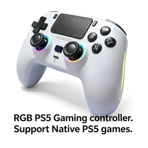 Mando de Juego Inalámbrico para PC con <span class=keywords><strong>Volante</strong></span>, Tira RGB, Efecto Hall, Programable, 6 Ejes y Botón Turbo - Product Image 5