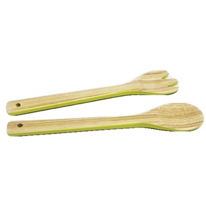 Sustainable Bamboo Salad Mixing Servers Spoon and <b>Fork</b> from Vietnam Eco-Friendly Flatware Set for Salad Mixing - Product Image 4