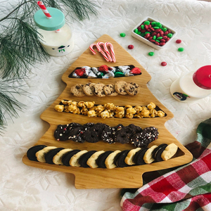 Bán Buôn Tùy Chỉnh Tre Cá Nhân Giáng Sinh Ban Cây Bánh <span class=keywords><strong>Crackers</strong></span> Handmade Pho Mát Món Quà Thực Phẩm Phục Vụ Khắc Khay Gỗ - Product Image 3