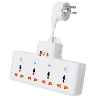 Rallonge électrique universelle avec protection contre les surtensions, multiprise avec USB et type C