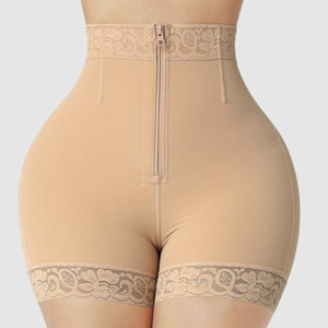 Taille haute abdominale jambes minces ascenseur fesses pantalon vague bas fermeture éclair sport serré grande taille corps façonnage - Product Image 1