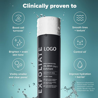 Sérum Visage Liquide à 2% d'Acide Salicylique BHA, Marque Privée OEM/ODM, Soin Hydratant et Éclaircissant, Meilleure Vente