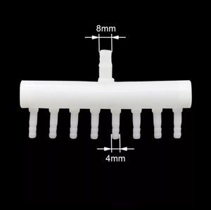 JR 4/6/8/10 vías acuario plástico flujo de aire divisor oxígeno palanca válvula bomba de aire conector para pecera estanque salida 4mm - Product Image 4
