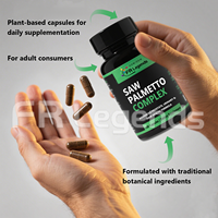 Capsules de Biotine à Base de Plantes avec Logo Personnalisé, Compléments pour la Santé de la Prostate, Bloqueur de DHT, Extrait de Palmier Nain pour la Croissance des Cheveux