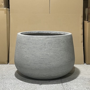 Vaso in Fibra di Vetro dal Design Classico Europeo, Ecologico, per Interni/Esterni, Fioriera Rotonda in Arenaria per Giardino e Hotel - Product Image 4