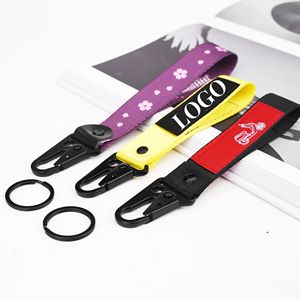 Porte-clés brodé avec logo, cordon de poignet, lanière courte personnalisée - Product Image 4