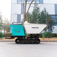 Dumper sur chenilles HT1200 1200 kg HIGHTOP avec moteur fiable 13,5 CV, benne hydraulique et rotation de 260°