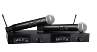 Système de microphone sans fil UHF double canal SLXD4D 570-820 MHz - Véritable diversité, portatif pour karaoké, scène et église
