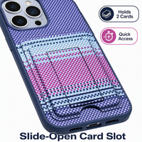 Étui de téléphone antichoc 2-en-1 de luxe en TPU+PC gaufré avec fente pour cartes et rangement portable pour cartes, compatible 15/17 Pro Max