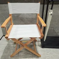 Fauteuil pliant d'extérieur en bois massif avec toile, portable, pour loisirs, camping et pêche – Fabricant OEM personnalisé