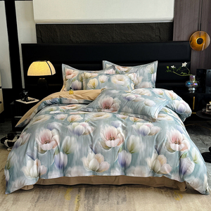 Trung Quốc Nhà Máy Chuyên Nghiệp 100% Bông In Kỹ Thuật Số Nữ Hoàng Kích Thước In Comforter 4 Mảnh Bộ Đồ Giường Đặt Cho Nhà Sử Dụng - Product Image 3