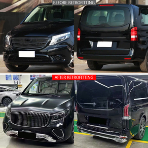 Modificación y actualización de coches 2016-2023: Parrilla delantera 2024 con luces LED de haz alto y bajo, kit de carrocería con parachoques trasero para VITO Maybach - Product Image 2