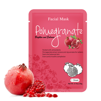 Masque Visage en Tissu Coréen Personnalisé en Gros, Ingrédients Grenade Concombre Arbre à Thé Charbon Miel Avocat Aloe Vera