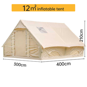 12㎡ 高級 PVC インフレータブルテント 四季対応 3000mm 防水 高速設営 ポータブル折りたたみ式 アウトドアキャンプキャビン - Product Image 2