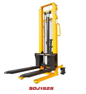 पोर्टेबल मैनुअल फोर्कलिफ्ट 1-2 टन 0.5-3 मीटर हाइड्रोलिक लिफ्टर स्टेकर - Product Image 2