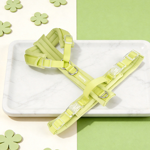 カスタマイズ可能なペット用チェストハーネス、洗えるプラッシュ素材、犬用ノープル構造、着用簡単、丈夫なDリング付きでリードに接続可能 - Product Image 5