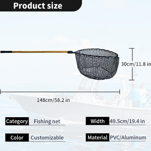 <span class=keywords><strong>Épuisette</strong></span> <span class=keywords><strong>télescopique</strong></span> extra large en aluminium Filet de rechange en PVC pour la pêche au bar et à la <span class=keywords><strong>truite</strong></span> - Product Image 5